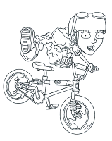 A coloring page of rocket power